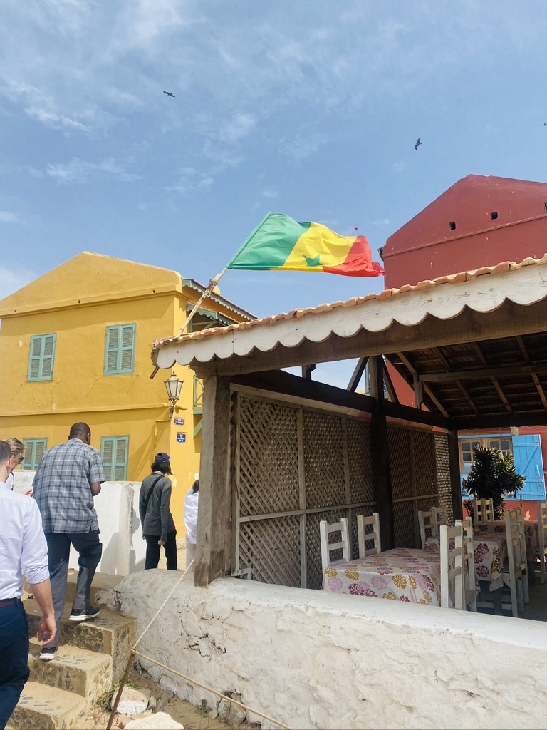 the tiny streets of ile goree in senegal 