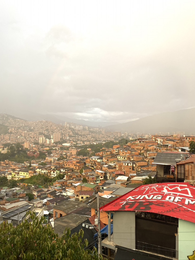 houses stacked in comuna in Medellín 