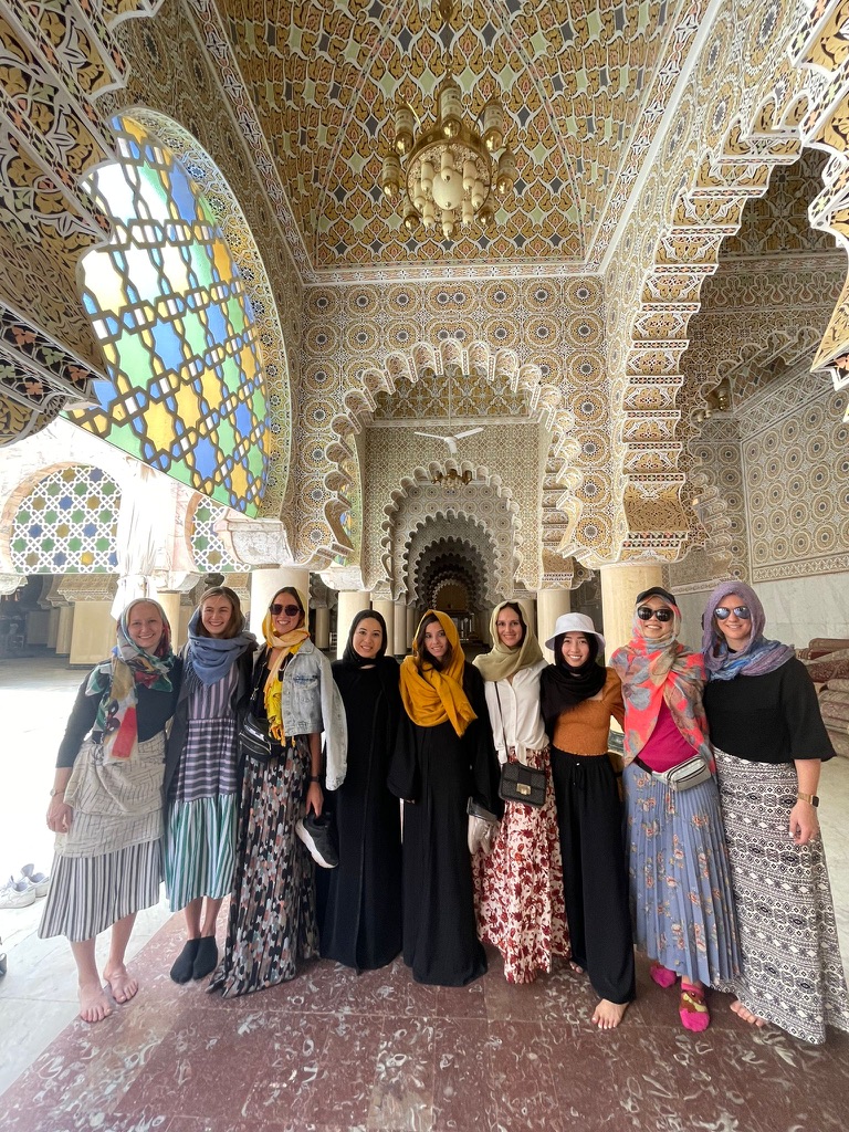 me and the girls in the mosque IN SENEGAL