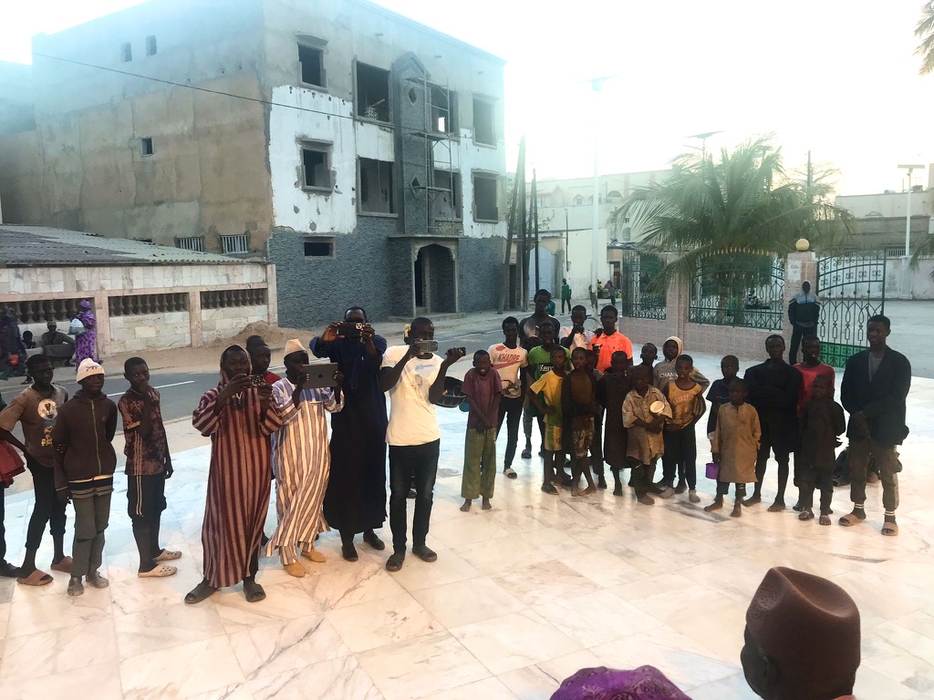 kids taking pictures of us IN SENEGAL